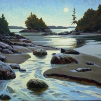 Early Moon 24 x 30 Early Moon 24 x 30